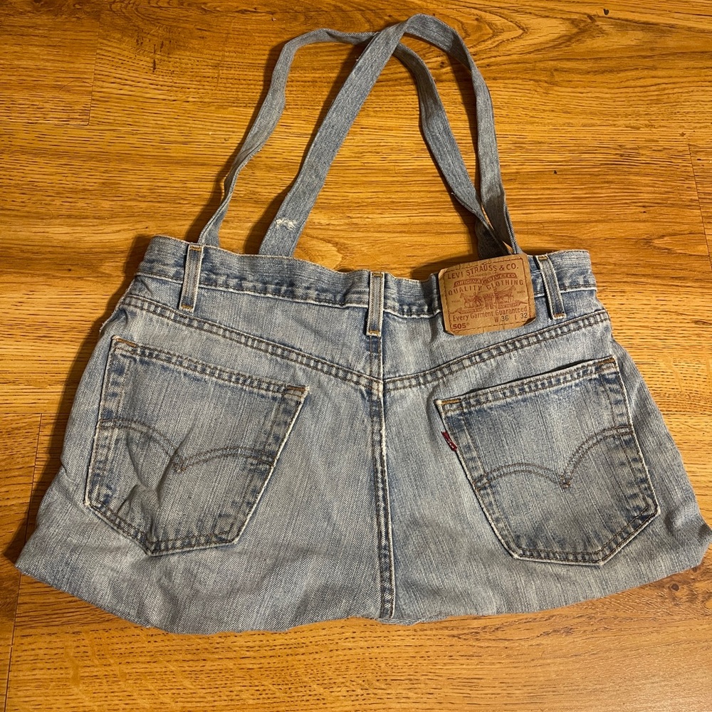 Vintage LEVI 505 Denim Hand Bag Shoulder Bag Purse RARE